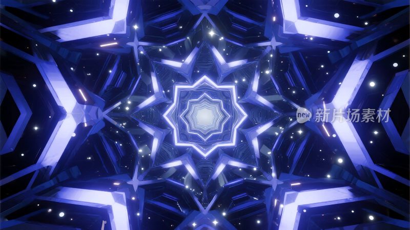 蓝色抽象艺术几何光影图案