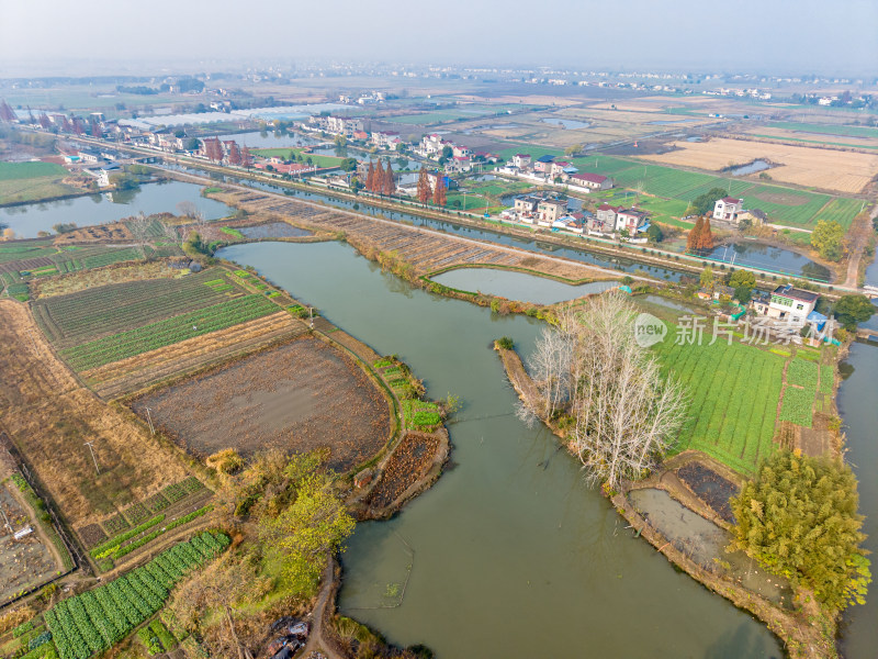 乡村田园航拍全景