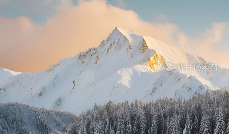 高原雪山山脉湖泊