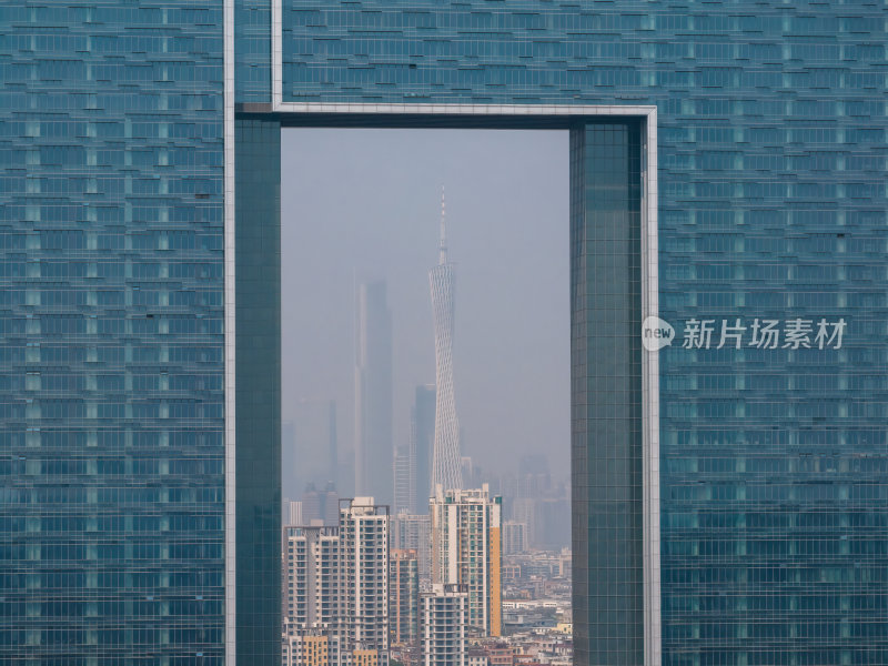 中国城市未来之窗广州之窗眺望广州塔CBD