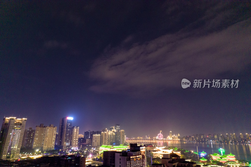 江西南昌滕王阁夜景航拍图