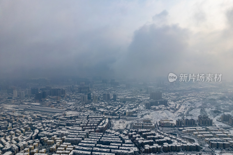 冬天雪景航拍