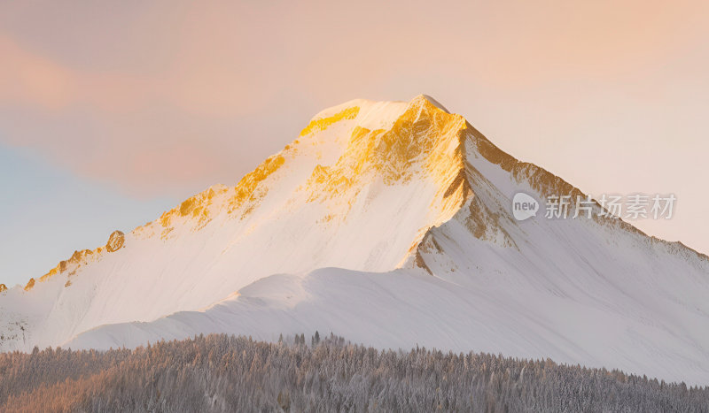 高原雪山山脉湖泊