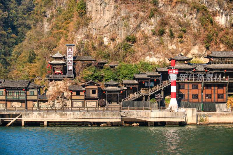 湖北宜昌三峡人家景区长江西陵峡灯影峡江域