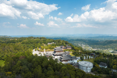 重庆市大足区宝顶山石刻景区航拍