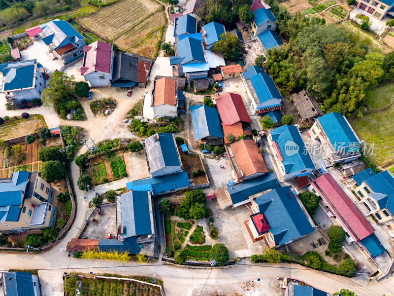 农村房屋别墅建筑航拍图