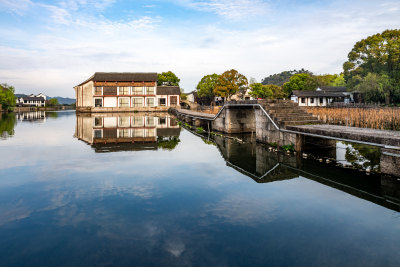 浙江绍兴柯桥柯岩鉴湖景区景点景观