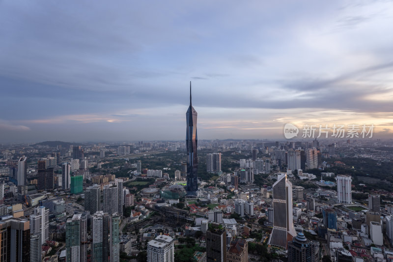 马来西亚吉隆坡莫迪卡石油双子塔夜景