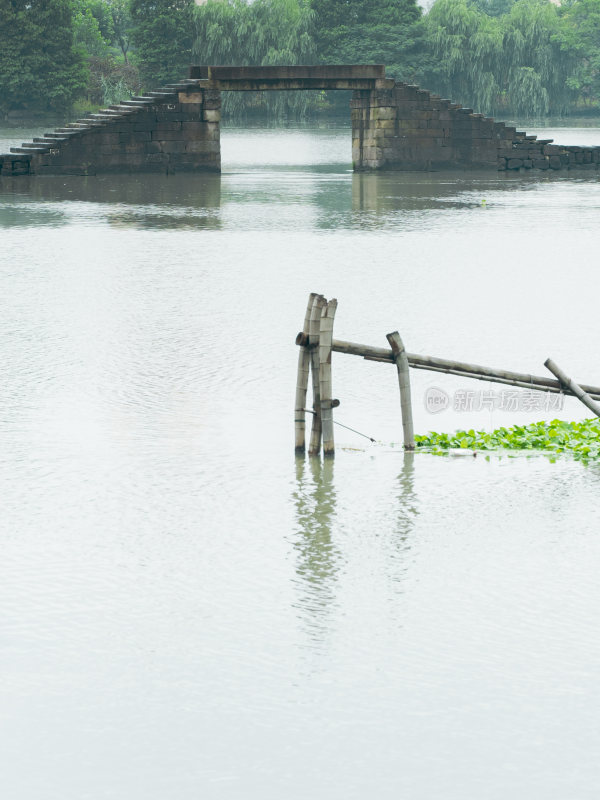 绍兴江南水乡避塘风景