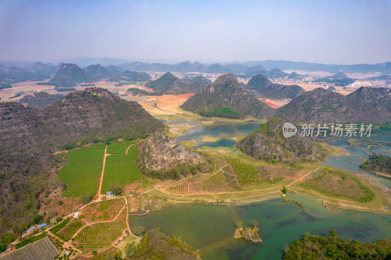 祖国大好河山云南普者黑5a景区航拍图