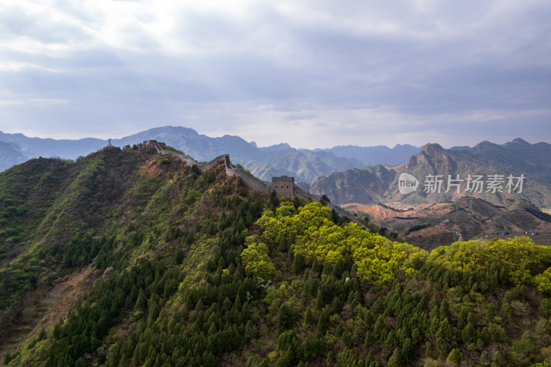 天津蓟州黄崖关长城旅游景区自然风光航拍