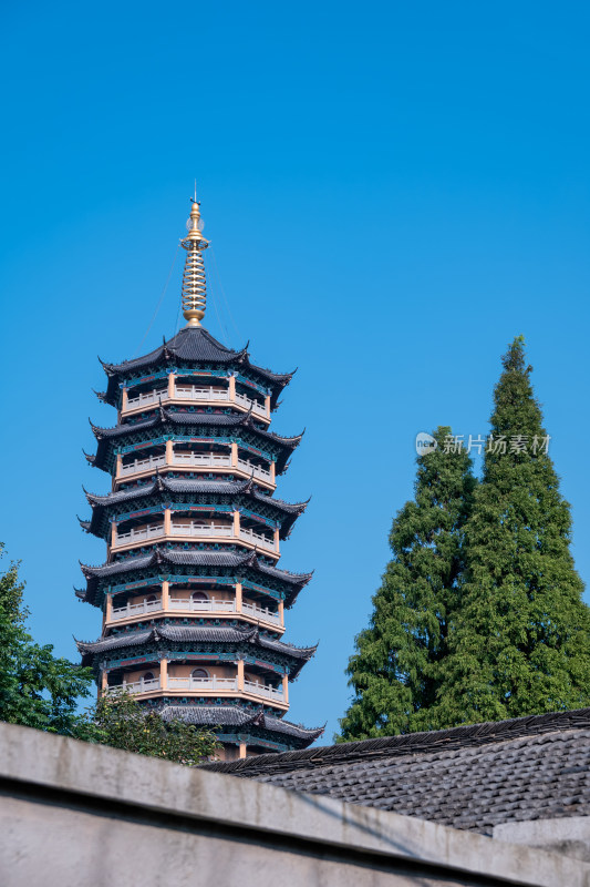 江苏扬州市江都开元寺药师宝塔建筑