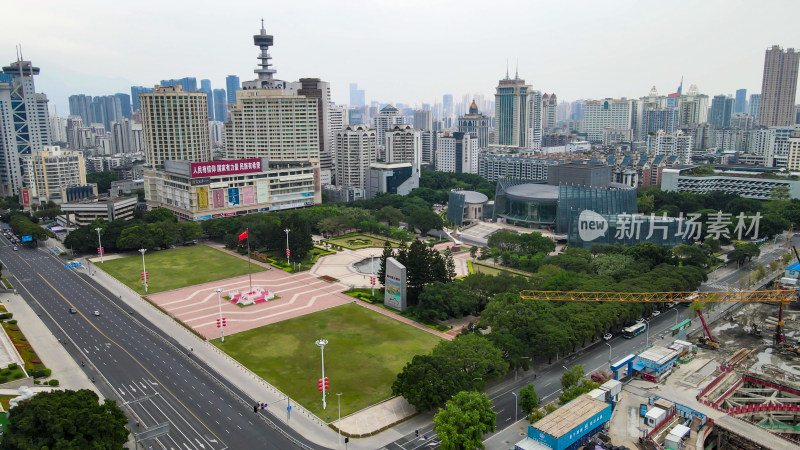 福建泉州城市风光航拍图