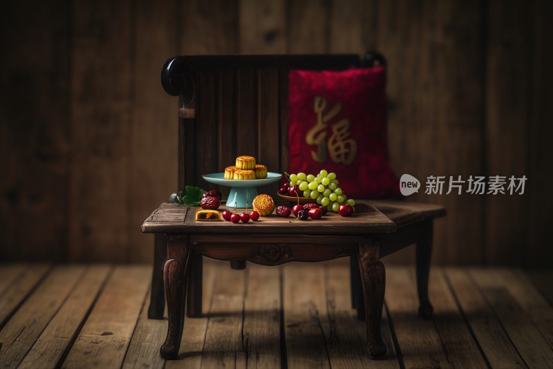 中中秋节月饼创意摄影