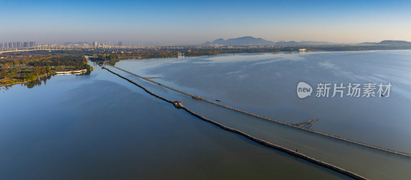 浙江绍兴犭央犭茶湖昂桑湖江南水乡古道