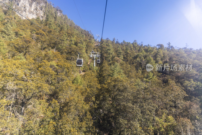 丽江玉龙雪山索道沿途风光