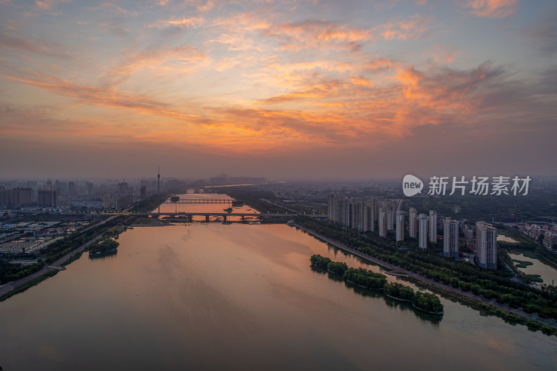 河南洛阳城市风光航拍