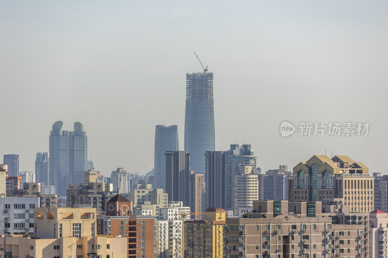 建设中的上海徐家汇中心T1T2建筑