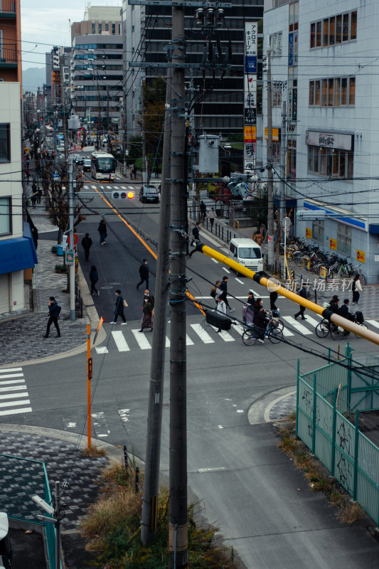 日本 街头 繁忙 行人 城市