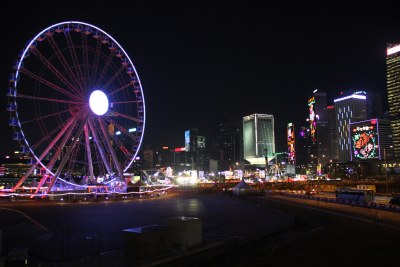 中国香港：中环夜景