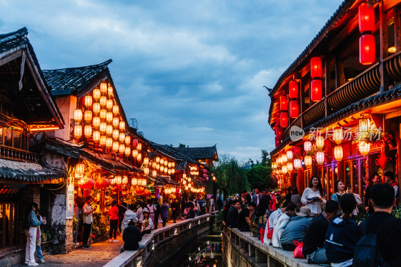 丽江大研古城夜景