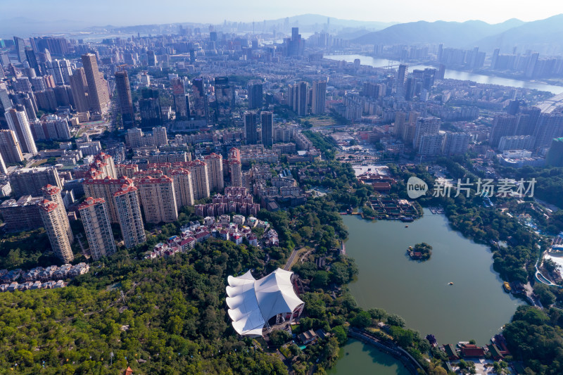 广东珠海城市大景航拍摄影图