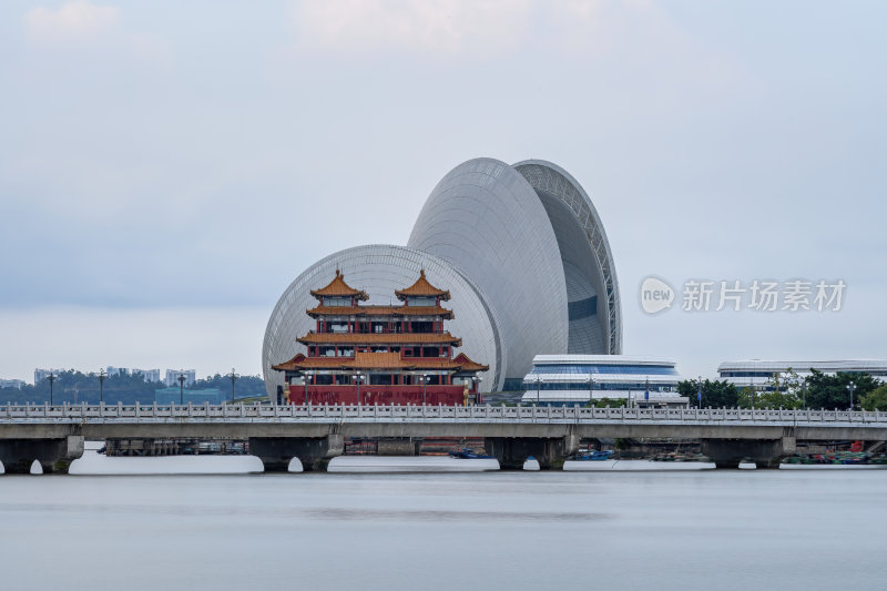 广东珠海日月贝大剧院情侣路海滩海滨城市