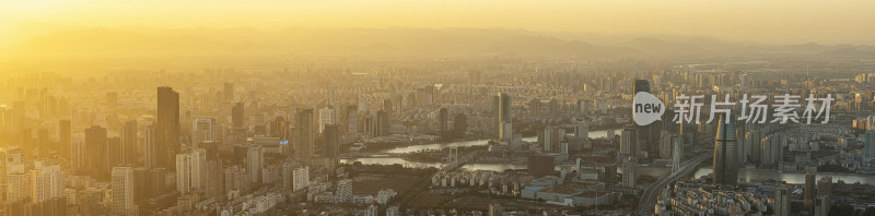 宁波市区航拍城市风光广告背景图城市宣传片