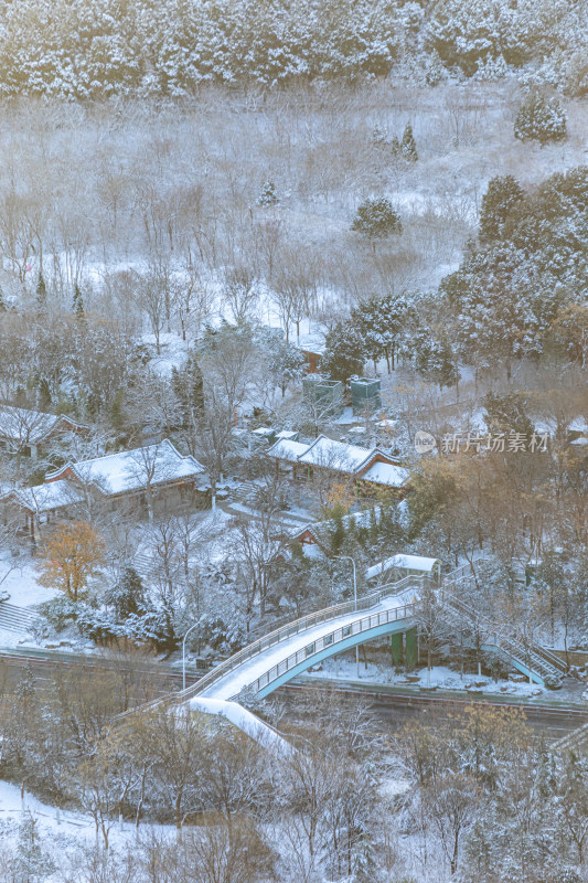 济南千佛山冬日雪景景观