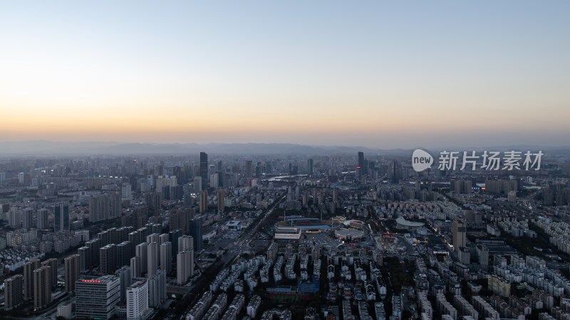 宁波市区航拍城市风光广告背景图城市宣传片