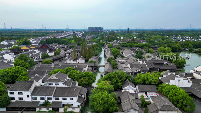江南水乡乌镇5A景区航拍