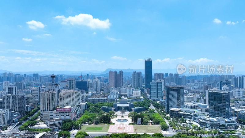 福州五一广场照片航拍福建大剧院于山堂风景