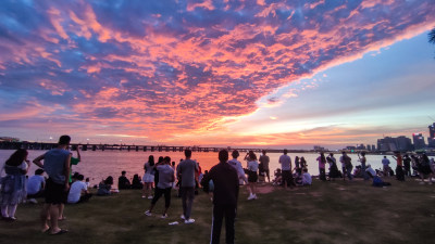 深圳前海超级晚霞