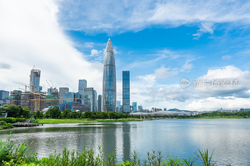 深圳市南山区人才公园现代城市风光大片