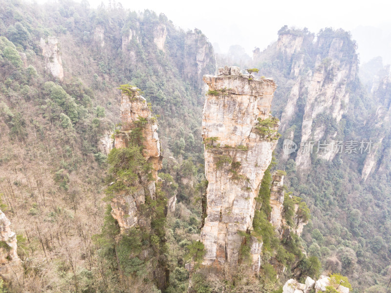 湖南张家界武陵源5a景区航拍