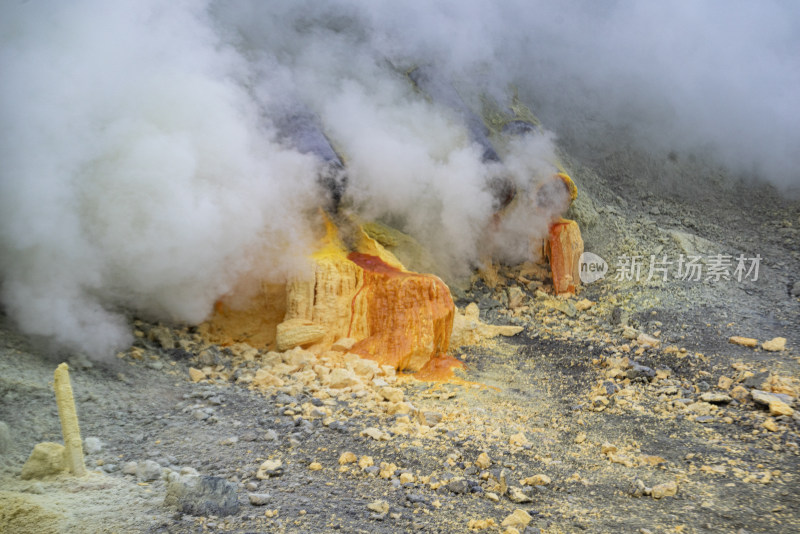 印度尼西亚伊真/宜珍火山硫磺口