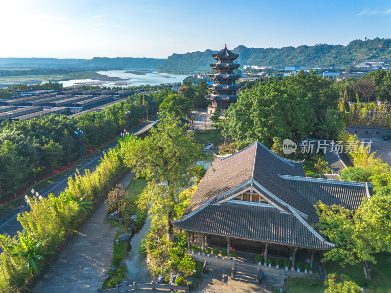 四川宜宾五粮液旅游景区航拍