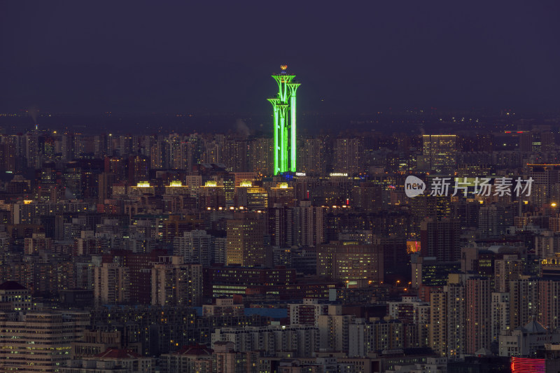 北京奥林匹克公园观光塔夜景