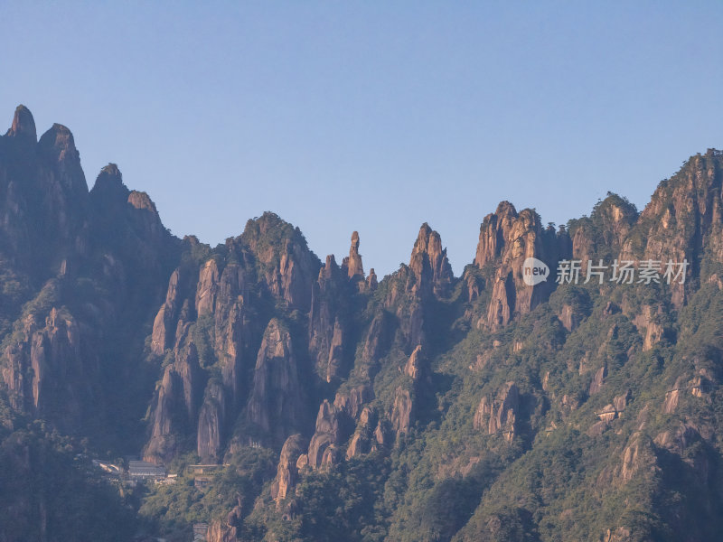 江西上饶三清山夏季山脉主峰航拍