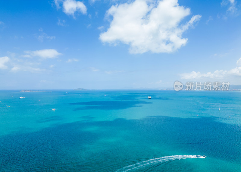 航拍国家海岸海南三亚亚龙湾海岸线