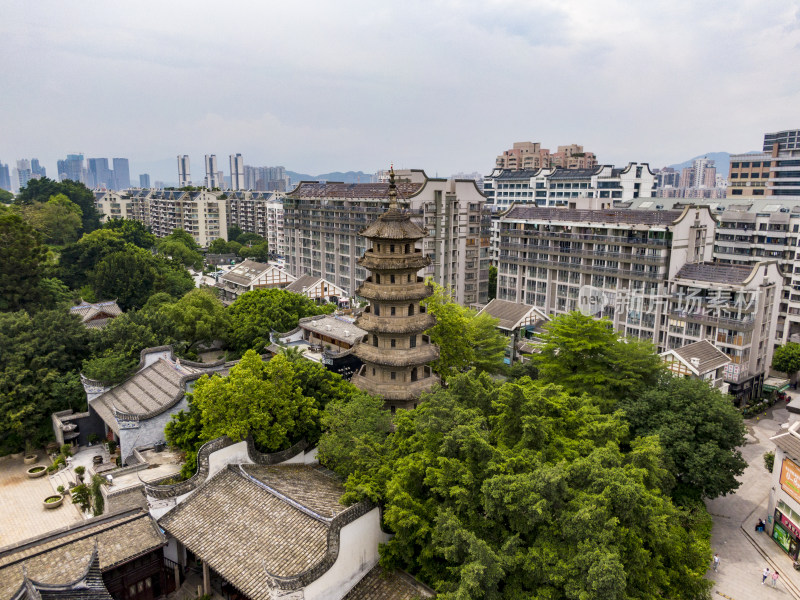 福建福州石塔寺航拍摄影图