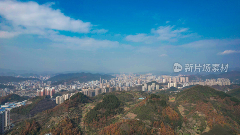 贵州遵义城市大景航拍