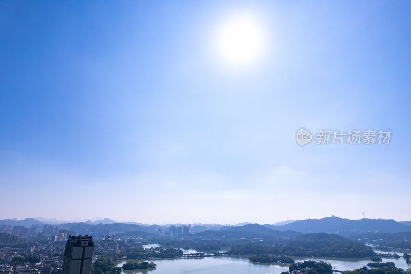 广东惠州合江灯光航拍摄影图