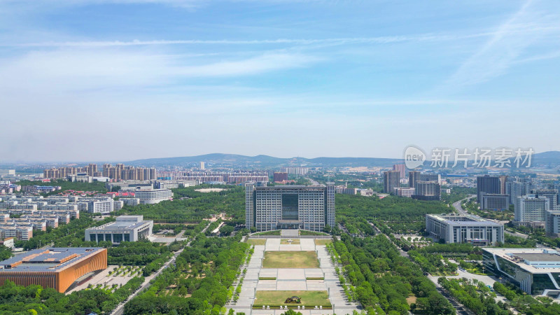 航拍平顶山平安广场平顶山市政府