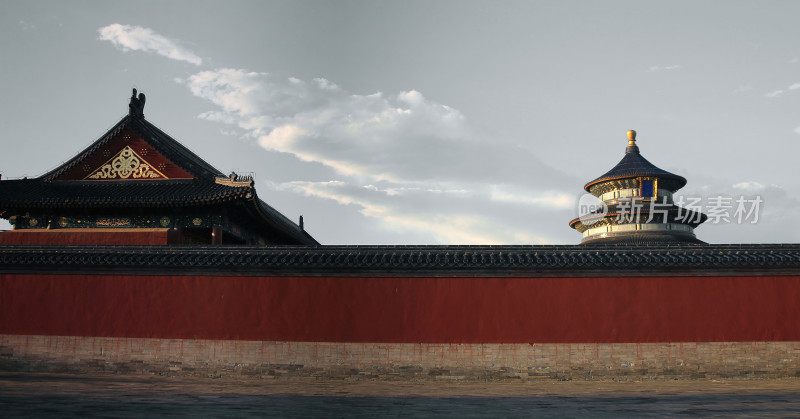 北京天坛红墙
