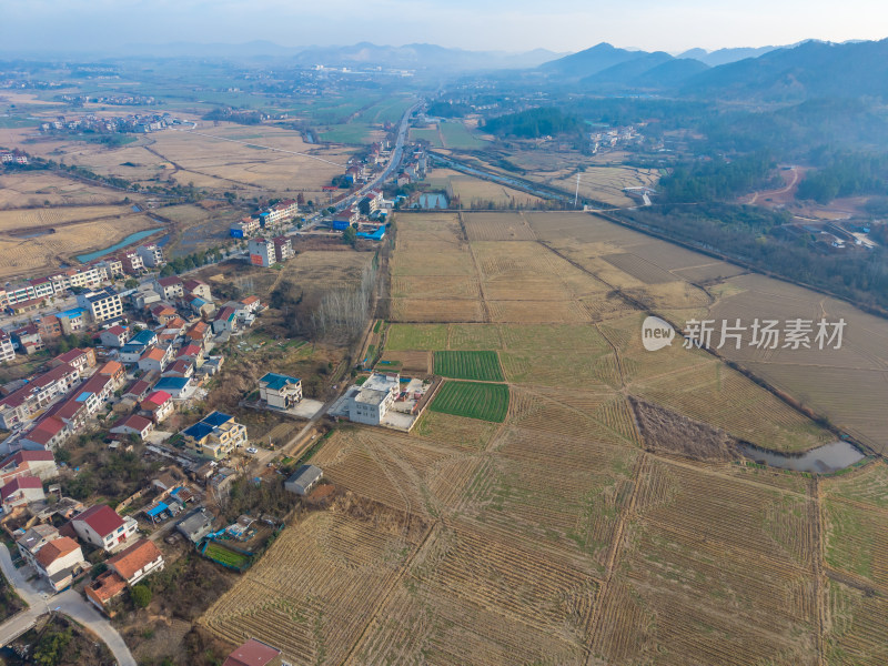 乡村田园航拍全景