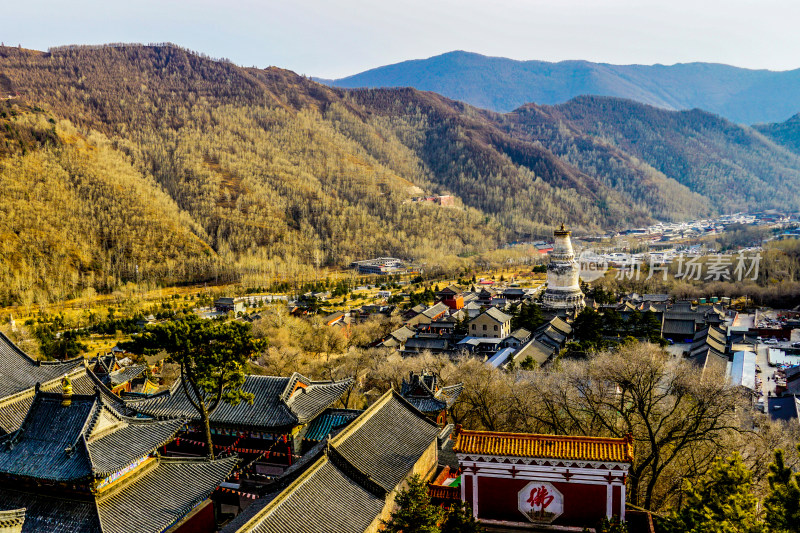 山西忻州市五台山标志建筑大白塔