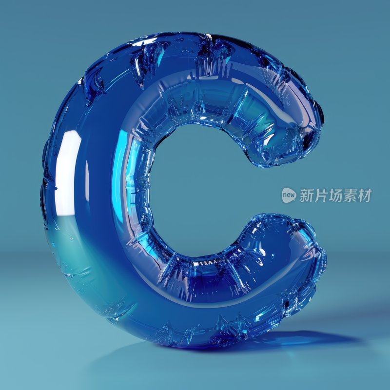 3D渲染气球英文字母C