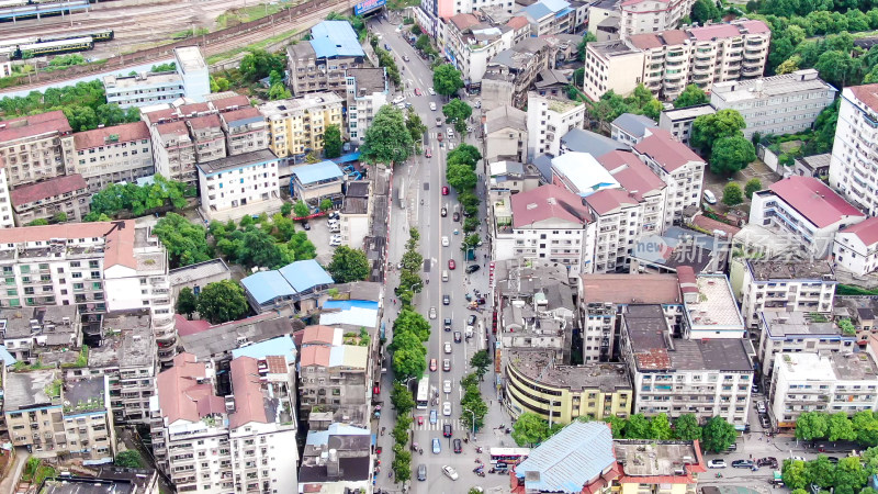 航拍乡村农村集中居住地