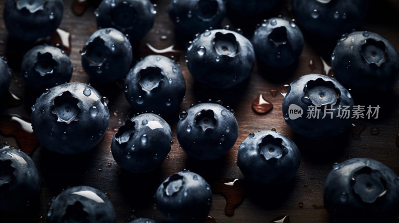 新鲜可口美味的蓝莓